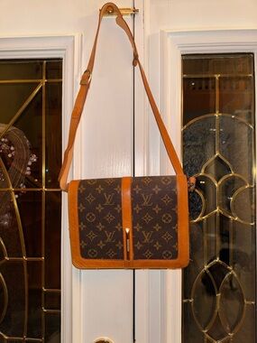 Louis Vuitton Brown Monogram Crossbody with Tan Trim